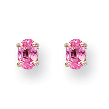 14k White Gold Pink Sapphire Earrings XE85WSP-B - shirin-diamonds