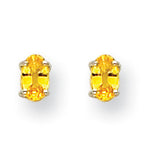 14k White Gold Yellow Sapphire Earrings XE85WYS-B - shirin-diamonds