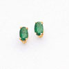 14k Emerald Post Earrings XE86E-B - shirin-diamonds