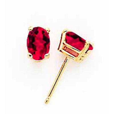 14k Ruby Post Earrings XE86R-B - shirin-diamonds