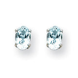 14k White Gold Aquamarine Earrings XE86WAQ-B - shirin-diamonds