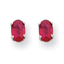 14k White Gold Ruby Earrings XE86WR-B - shirin-diamonds