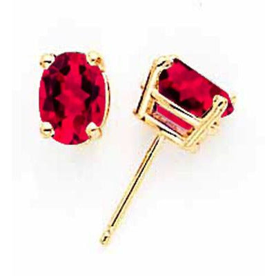 14k Ruby Post Earrings XE87R-B - shirin-diamonds