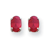 14k White Gold Ruby Earrings XE87WR-B - shirin-diamonds