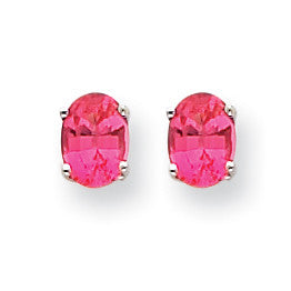 14k White Gold Pink Spinel Earrings XE87WSK-A - shirin-diamonds