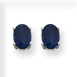 14k White Gold Sapphire Earrings XE87WS-B - shirin-diamonds
