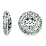 14k White Gold Diamond Earring Jackets XJ202WAA - shirin-diamonds