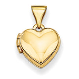 14k Plain Heart Locket XL304 - shirin-diamonds