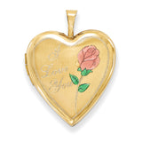 14K 20mm Enamel Rose I Love You Heart Locket XL602 - shirin-diamonds