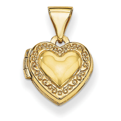 14k Heart Locket XL63 - shirin-diamonds