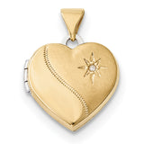 14k Two-Tone 15mm Reversible Diamond Heart Locket - shirin-diamonds