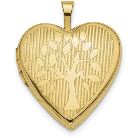 14K 20mm Tree Heart Locket XL711 - shirin-diamonds