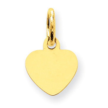 14k Plain .013 Gauge Engravable Heart Disc Charm XM193/13 - shirin-diamonds