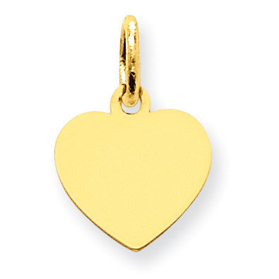 14k Plain .009 Gauge Engravable Heart Disc Charm XM194/09 - shirin-diamonds