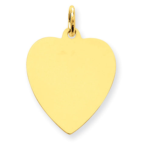 14k Plain .035 Gauge Engravable Heart Disc Charm XM196/35 - shirin-diamonds