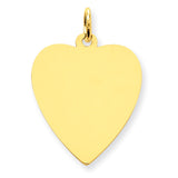 14k Plain .027 Gauge Engravable Heart Disc Charm XM197/27 - shirin-diamonds