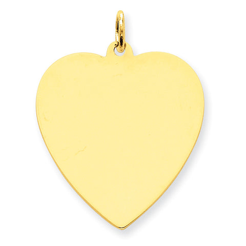 14k Plain .027 Gauge Engravable Heart Disc Charm XM199/27 - shirin-diamonds
