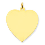14k Plain .013 Gauge Engravable Heart Disc Charm XM200/13 - shirin-diamonds