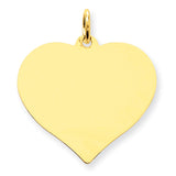 14k Plain .027 Gauge Engravable Heart Disc Charm XM202/27 - shirin-diamonds