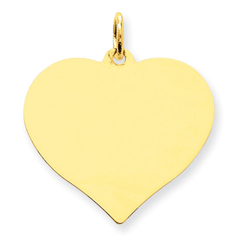 14k Plain .013 Gauge Engravable Heart Disc Charm XM202/13 - shirin-diamonds