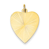14k Etched .018 Gauge Engravable Heart Disc Charm XM209/18 - shirin-diamonds