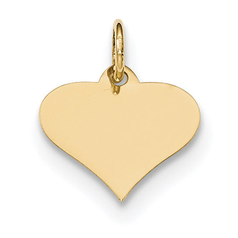 14k Plain .013 Gauge Engraveable Heart Disc Charm XM565/13 - shirin-diamonds