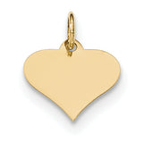 14k Plain .018 Gauge Engraveable Heart Disc Charm XM565/18 - shirin-diamonds