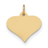 14k Plain .027 Gauge Engraveable Heart Disc Charm XM567/27 - shirin-diamonds
