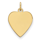 14k Plain .035 Gauge Heart Engravable Disc Charm XM622/35 - shirin-diamonds