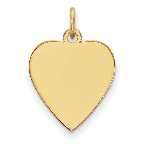 14k Plain .035 Gauge Heart Engravable Disc Charm XM622/35 - shirin-diamonds