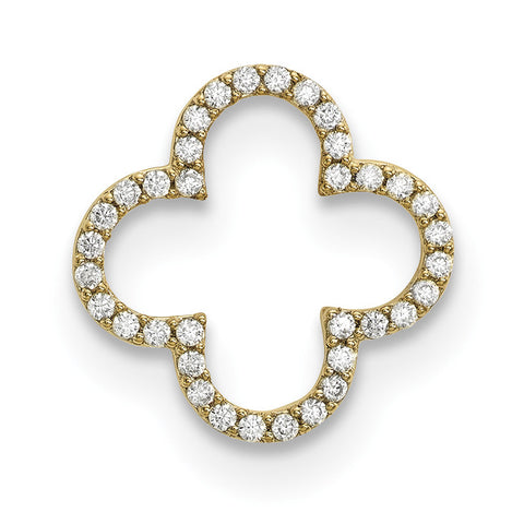 14k Small Diamond Quatrefoil Design Pendant XP5048A - shirin-diamonds