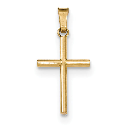 14k Polished Cross Pendant XR1410 - shirin-diamonds