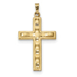 14k Polished Cross Pendant XR1564 - shirin-diamonds