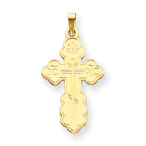 14k Eastern Orthodox Cross Pendant XR568 - shirin-diamonds