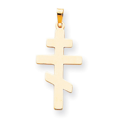 14k Eastern Orthodox Cross Charm XR576 - shirin-diamonds