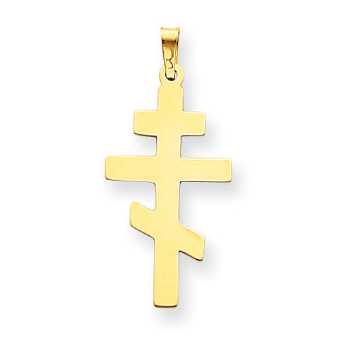 14k Eastern Orthodox Cross Pendant XR577 - shirin-diamonds