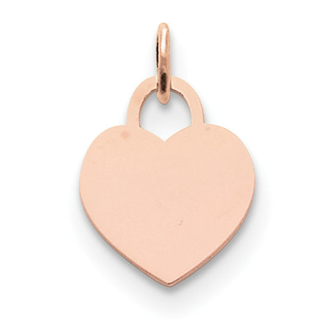 14k Rose Gold Medium Engraveable Heart Charm XRM522/27 - shirin-diamonds