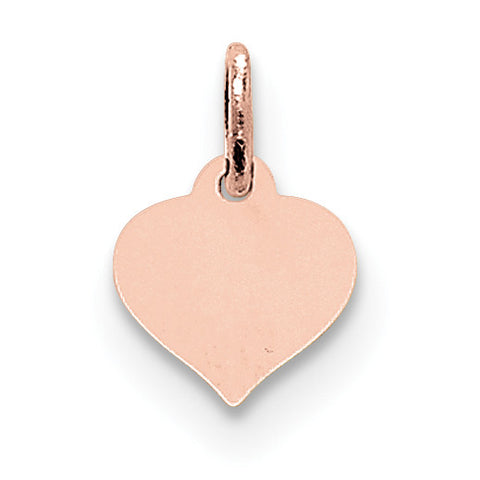 14k Rose Gold Heart Disc Charm XRM525/18 - shirin-diamonds