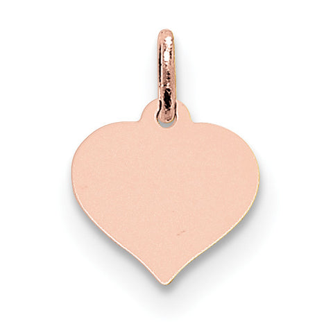 14k Rose Gold Heart Disc Charm XRM526/11 - shirin-diamonds