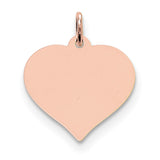 14k Rose Gold Heart Disc Charm XRM529/27 - shirin-diamonds