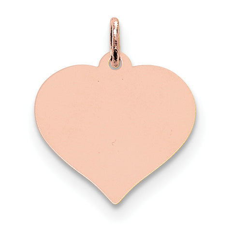 14k Rose Gold Heart Disc Charm XRM529/18 - shirin-diamonds