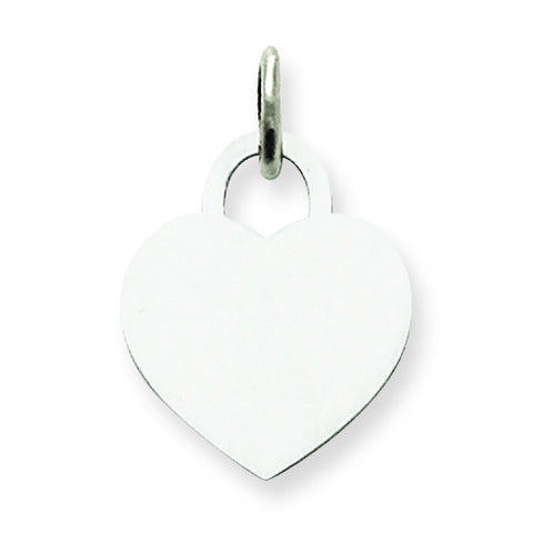14k White Gold Small Engravable Heart XWM524/11 - shirin-diamonds