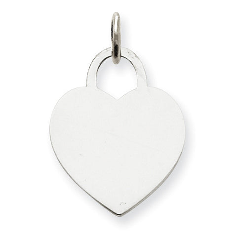 14k White Gold Medium Engravable Heart XWM525/35 - shirin-diamonds