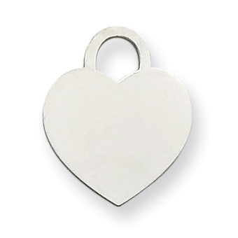 14k White Gold Large Engravable Heart XWM526/18 - shirin-diamonds
