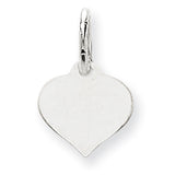 14K White Gold Heart Disc Charm XWM600/09 - shirin-diamonds