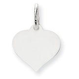 14K White Gold Heart Disc Charm XWM601/11 - shirin-diamonds
