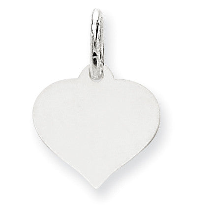 14K White Gold Heart Disc Charm XWM601/18 - shirin-diamonds
