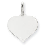 14K White Gold Heart Disc Charm XWM602/35 - shirin-diamonds