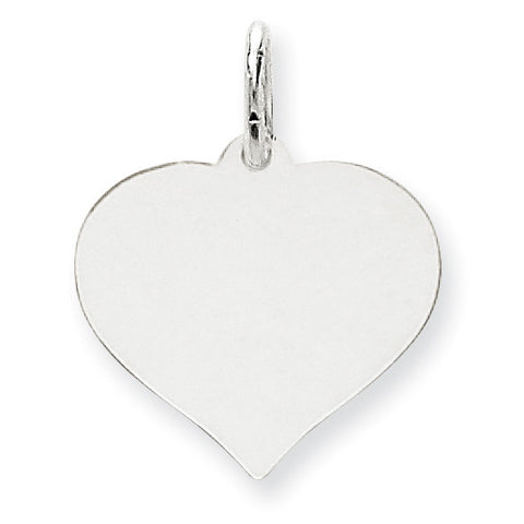14K White Gold Heart Disc Charm XWM603/09 - shirin-diamonds