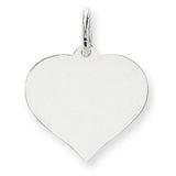 14K White Gold Heart Disc Charm XWM603/13 - shirin-diamonds